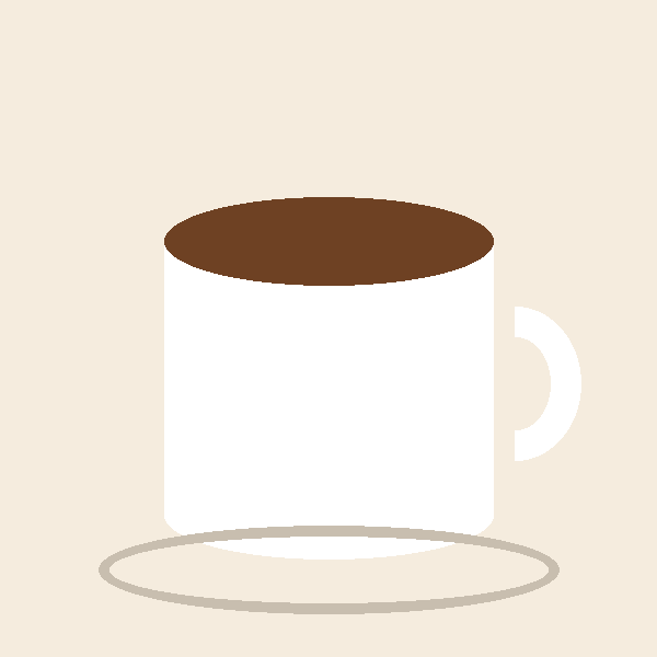 White coffee cup filled with black coffee